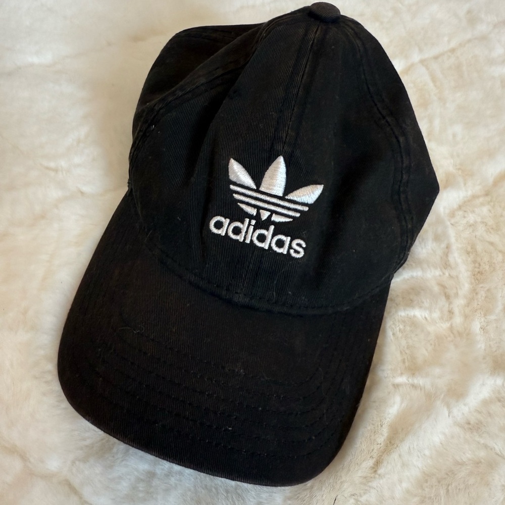 Adidas Classic Black Cap with White Logo